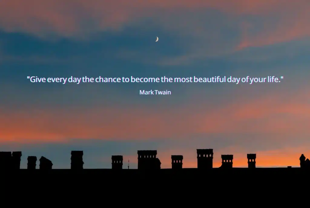 “당신의 인생에서 가장 아름다운 날이 될 수 있는 기회를 매일 주세요.”
