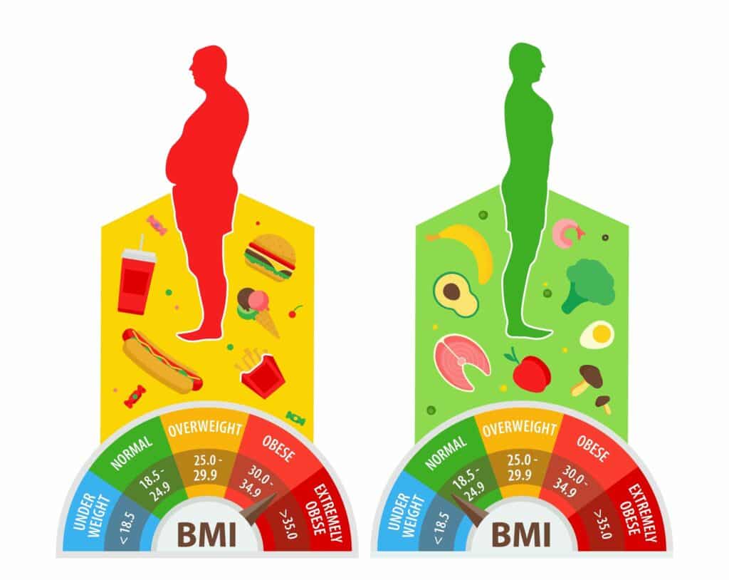 식습관에 따른 BMI 차이