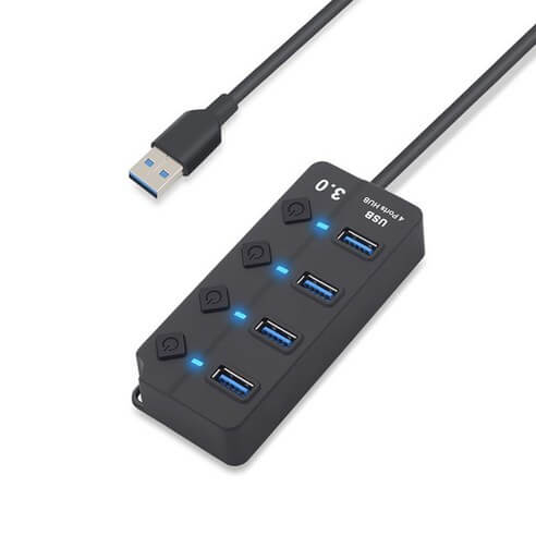 라온 USB 3.0 4포트 허브 개별스위치