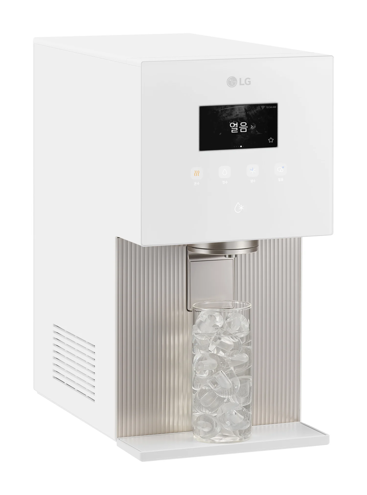 에센스 화이트 LG 냉동얼음정수기 WD722RH 측면