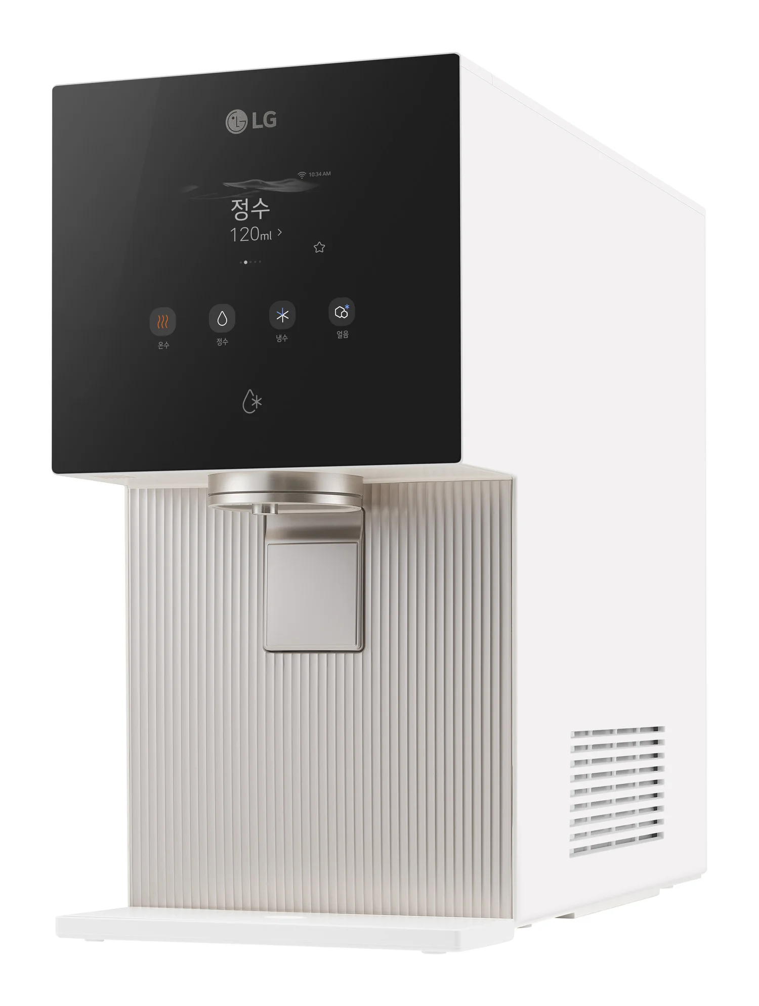 블랙 LG 냉동얼음정수기 WD722RK 측면